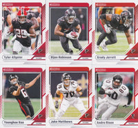 Atlanta Falcons 2024 Donruss Factory Sealed Team Set with Kirk Cousins, Kyle Pitts Plus Rated Rookie Cards of Michael Penix Jr, Jase McClellan and Casey Washington