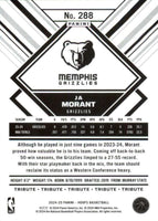 Ja Morant 2024 2025 Hoops Basketball Series Mint Tribute Subset Card #288