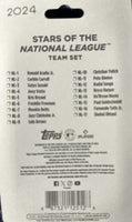 2024 Topps National League All Star Standouts Factory Sealed Limited Edition 17 Card Team Set Featuring Ronald Acuna, Mookie Betts, Bryce Harper and Shohei Ohtani Plus