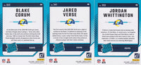 Los Angeles Rams 2024 Donruss Factory Sealed Team Set Featuring Matthew Stafford, Puka Nacua and Jerome Bettis Plus Rated Rookie Cards of Blake Corum, Jared Verse and Jordan Whittington