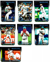 Miami Marlins 2024 Topps Complete Mint Hand Collated 19 Card Team Set with Rookie Cards of Dane Myers and Jacob Amaya Plus