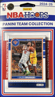 New York Knicks 2024 2025 Hoops Factory Sealed 9 Card Team Set with Jalen Brunson and Karl-Anthony Towns Plus Rookie Cards of Pacome Dadiet and Tyler Kolek