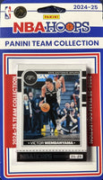San Antonio Spurs 2024 2025 Hoops Factory Sealed Team Set Featuring Victor Wembanyama 2nd Year Card and Rookie Cards of Stephon Castle, Juan Nunez and Harrison Ingram
