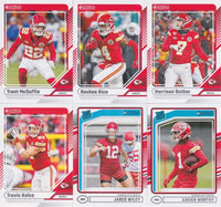 Kansas City Chiefs 2024 Donruss Factory Sealed Team Set Featuring Patrick Mahomes, Travis Kelce and Chris Jones with Xavier Worthy Rated Rookie Card Plus