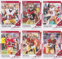 San Francisco 49ers 2024 Donruss Factory Sealed Team Set Featuring Brock Purdy, Christian McCaffrey and George Kittle Plus Ricky Pearsall and 2 Other Rated Rookie Cards