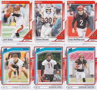 Cincinnati Bengals 2024 Donruss Factory Sealed Team Set Featuring Joe Burrow Ja'Marr Chase and Trey Hendrickson Plus 3 Rated Rookie Cards