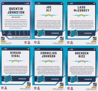 Los Angeles Chargers 2024 Donruss Factory Sealed Team Set Featuring Justin Herbert, Khalil Mack and Joey Bosa with Rated Rookie Cards of Ladd McConkey and Kimani Vidal Plus