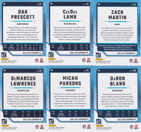 Dallas Cowboys 2024 Donruss Factory Sealed Team Set Featuring Dak Prescott and Micah Parsons with Ryan Flournoy and Tyler Guyton Rated Rookie Cards Plus