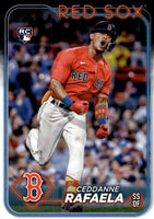 Boston Red Sox 2024 Topps Complete Mint Hand Collated 30 Card Team Set Featuring Rafael Devers, Jarren Duran and Masataka Yoshida with 8 Rookie Cards including Ceddanne Rafaela and Wilyer Abreu Plus