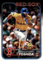 Boston Red Sox 2024 Topps Complete Mint Hand Collated 30 Card Team Set Featuring Rafael Devers, Jarren Duran and Masataka Yoshida with 8 Rookie Cards including Ceddanne Rafaela and Wilyer Abreu Plus