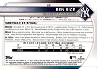 New York Yankees 2025 Bowman 8 Card Team Set Made by Topps Featuring Aaron Judge, Ben Rice Rookie Card and 5 Top Prospect Cards