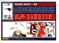 New England Patriots 2025 Donruss Factory Sealed Team Set Featuring Drake Maye and Stefon Diggs with Rated Rookie Cards of Kyle Williams, TreVeyon Henderson and Will Campbell Plus