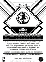 Luka Doncic 2024 2025 Panini HOOPS Series Mint Basketball Tribute Subset Card #281
