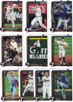 Texas Rangers 2025 Topps Complete Mint 18 Card Hand Collated Team Set Featuring Evan Carter Future Stars, Corey Seager and Marcus Semien with Dustin Harris, Kumar Rocker and Walter Pennington Rookie Cards Plus