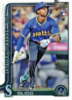 Seattle Mariners 2025 Topps Complete Mint 19 Card Hand Collated Team Set Featuring Cal Raleigh and Julio Rodríguez with Rookie Cards of Tyler Locklear, Ryan Bliss and Troy Taylor Plus