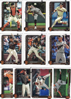 San Francisco Giants 2025 Topps Complete Mint 20 Card Team Set Featuring a Kyle Harrison Future Stars Card with Rookie Cards of Grant McCray, Trevor McDonald, Spencer Bivens and Hayden Birdsong Plus