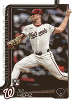 Washington Nationals 2025 Topps Complete Mint Hand Collated 20 Card Team Set Featuring Rookie Cards of Dylan Crews, Andres Chaparro, James Wood, DJ Herz, Zach Brzykcy and Darren Baker Plus