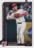 Washington Nationals 2025 Topps Complete Mint Hand Collated 20 Card Team Set Featuring Rookie Cards of Dylan Crews, Andres Chaparro, James Wood, DJ Herz, Zach Brzykcy and Darren Baker Plus