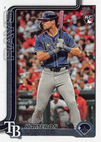 Tampa Bay Rays 2025 Topps Complete Mint 20 Card Hand Collated Team Set Featuring Junior Caminero Future Stars Card and Rookie Cards of Kameron Misner, Mason Montgomery and Logan Driscoll Plus