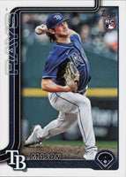 Tampa Bay Rays 2025 Topps Complete Mint 20 Card Hand Collated Team Set Featuring Junior Caminero Future Stars Card and Rookie Cards of Kameron Misner, Mason Montgomery and Logan Driscoll Plus