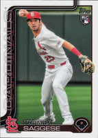 St. Louis Cardinals 2025 Topps Complete Mint Hand Collated 21 Card Team Set Featuring Masyn Winn All Star Rookie Cup with Rookie Cards of Michael McGreevy, Michael Helman, Thomas Saggese and Gordon Graceffo Plus