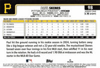Pittsburgh Pirates 2025 Topps Complete Mint 22 Card Hand Collated Team Set Featuring Paul Skenes Topps All Star Rookie Cup Card and Rookie Cards of Billy Cook, Mike Burrows and Nick Yorke Plus