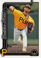 Pittsburgh Pirates 2025 Topps Complete Mint 22 Card Hand Collated Team Set Featuring Paul Skenes Topps All Star Rookie Cup Card and Rookie Cards of Billy Cook, Mike Burrows and Nick Yorke Plus