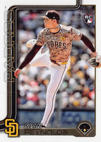 San Diego Padres 2025 Topps Complete Mint 22 Card Team Set Featuring Manny Machado, Yu Darvish, Xander Bogaerts, Fernando Tatis Jr with Rookie Cards of Sean Reynolds and Brandon Lockridge Plus