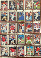 Cleveland Guardians 2025 Topps Complete Mint 25 Card Hand Collated Team Set Featuring Gavin Williams Future Stars and José Ramírez with 6 Rookie Cards including Connor Gillispie and Andrew Walters Plus