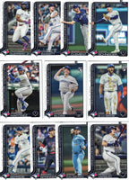Toronto Blue Jays 2025 Topps Complete Mint Hand Collated 25 Card Team Set Featuring George Springer, Vladimir Guerrero Jr and Bo Bichette with 8 ROOKIE Cards including Luis De Los Santos, Orelvis Martinez and Jake Bloss Plus