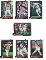 Atlanta Braves 2025 Topps Complete Mint Hand Collated 25 Card Team Set Featuring Ozzie Albies, Ronald Ocuna, Chris Sale and Matt Olson with 4 Rookie Cards including Spencer Schwellenbach Plus