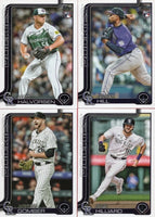 Colorado Rockies 2024 Topps Complete Mint Hand Collated 29 Card Team Set featuring 9 Rookie Cards Greg Jones, Bradley Blalock, Adael Amador, Aaron Schunk, Drew Romo, Angel Chivilli, Luis Peralta, Jaden Hill and Seth Halvorsen Plus