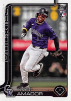 Colorado Rockies 2024 Topps Complete Mint Hand Collated 29 Card Team Set featuring 9 Rookie Cards Greg Jones, Bradley Blalock, Adael Amador, Aaron Schunk, Drew Romo, Angel Chivilli, Luis Peralta, Jaden Hill and Seth Halvorsen Plus