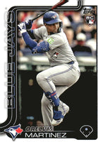 Toronto Blue Jays 2025 Topps Complete Mint Hand Collated 25 Card Team Set Featuring George Springer, Vladimir Guerrero Jr and Bo Bichette with 8 ROOKIE Cards including Luis De Los Santos, Orelvis Martinez and Jake Bloss Plus