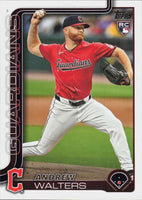 Cleveland Guardians 2025 Topps Complete Mint 25 Card Hand Collated Team Set Featuring Gavin Williams Future Stars and José Ramírez with 6 Rookie Cards including Connor Gillispie and Andrew Walters Plus