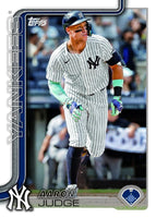 New York Yankees 2025 Topps Complete Mint 26 Card Team Set Featuring Aaron Judge on 3 Different Cards with Will Warren, Carlos Narvaez, Ben Rice and Duke Ellis Rookie Cards Plus