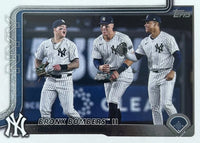 New York Yankees 2025 Topps Complete Mint 26 Card Team Set Featuring Aaron Judge on 3 Different Cards with Will Warren, Carlos Narvaez, Ben Rice and Duke Ellis Rookie Cards Plus