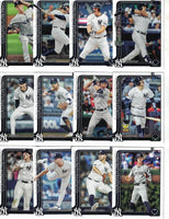 New York Yankees 2025 Topps Complete Mint 26 Card Team Set Featuring Aaron Judge on 3 Different Cards with Will Warren, Carlos Narvaez, Ben Rice and Duke Ellis Rookie Cards Plus