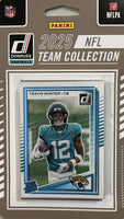 Jacksonville Jaguars 2025 Donruss Factory Sealed 11 Card Team Set Featuring Travis Hunter Rated Rookie Card with Trevor Lawrence and Travis Etienne Plus