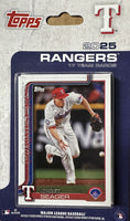 Texas Rangers 2025 Topps Factory Sealed 17 Card Team Set Featuring Corey Seager, Adolis Garcia and Josh Jung with Dustin Harris and Kumar Rocker Rookie Cards Plus