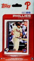 Philadelphia Phillies 2025 Topps Factory Sealed 17 Card Team Set Featuring Bryce Harper, Kyle Schwarber, Trea Turner and Seth Johnson Rookie Card Plus