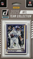 Minnesota Vikings 2025 Donruss Factory Sealed Team Set Featuring Jordan Addison, JJ McCarthy and Justin Jefferson with 2 Rated Rookie Cards Plus