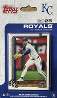 Kansas City Royals 2025 Topps Factory Sealed 17 Card Team Set Featuring Bobby Witt Jr and Salvador Perez with a Rookie Card of Tyler Gentry Plus