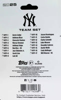New York Yankees 2025 Topps Factory Sealed 17 Card Team Set Featuring Aaron Judge with Rookies Card of Will Warren and Ben Rice Plus