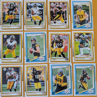 Pittsburgh Steelers 2025 Donruss Factory Sealed 12 Card Team Set Featuring Pat Freiermuth, TJ Watt and Terry Bradshaw with 3 Rated Rated Rookie Cards Plus