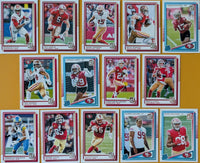 San Francisco 49ers 2025 Donruss Factory Sealed 14 Card Team Set Featuring Brock Purdy, Christian McCaffrey and George Kittle with 4 Rated Rookie Cards Plus