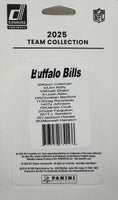 Buffalo Bills 2025 Donruss Factory Sealed 12 Card Team Set Featuring Josh Allen and Jim Kelly with 3 Rated Rookie Cards Plus