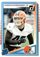 Cleveland Browns 2025 Donruss Factory Sealed 16 Card Team Set Featuring 7 Rated Rookie Cards with Shedeur Sanders, Mason Graham and Carson Schwesinger Plus 4 Others