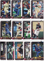 Minnesota Twins 2025 Topps Complete Mint 24 Card Hand Collated Team Set Featuring Rookie Cards of David Festa, Zebby Matthews, Brooks Lee and DaShawn Keirsey Plus