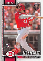 Cincinnati Reds 2026 Topps Complete Mint 22 Card Team Set Featuring Rookie Cards of Zach Maxwell, Will Banfield, Chase Burns and Sal Stewart
